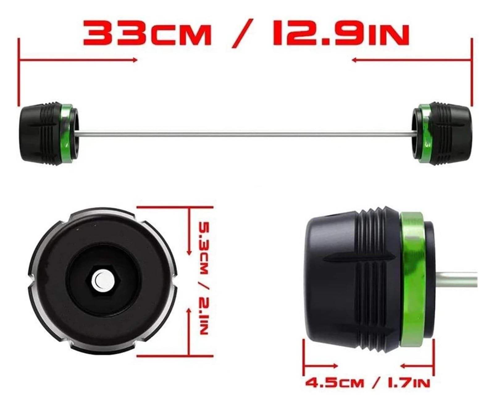 Crash Protector Front Fork Axle Slider Cap Motorcycle Kit