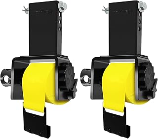 4 Pack Anti-Loss Trailer Stake Pocket Winch Flatbed Kit, Capacity 16,200 lbs Utility Flatbed Accessories, Include 4 inch Flatbed Winch Straps 30 Ft Yellow for 2x4 Stake Pockets