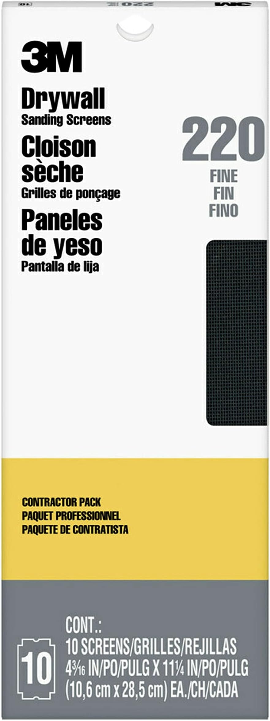 3M 99436 Drywall Sanding Screens Pro-Pak, 220-Grit, M