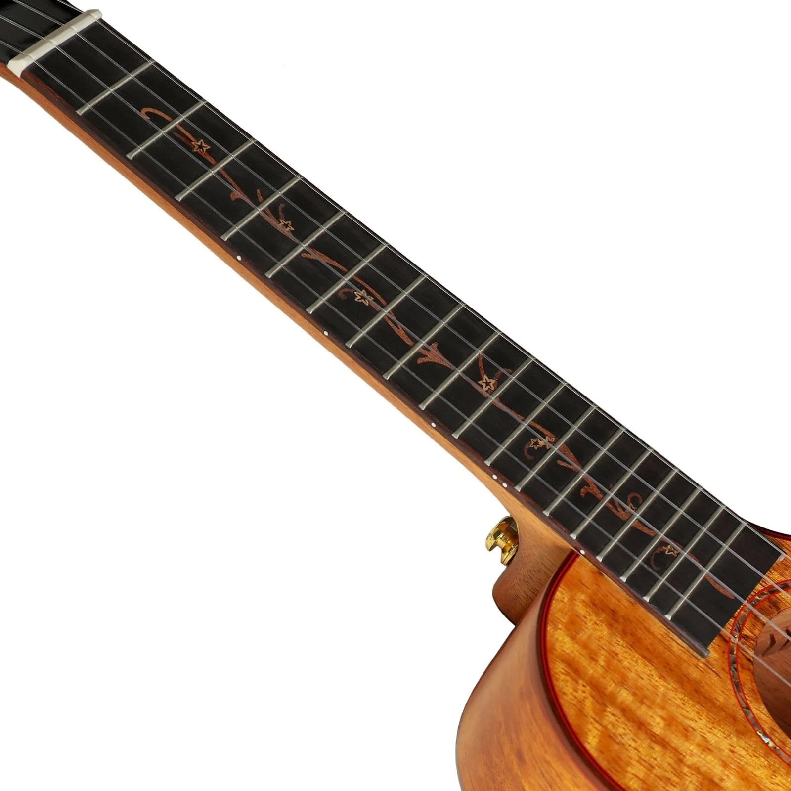 Ukulele Concert/Tenor Ukulele Solid Mango Wood High Gloss Finish With Gig Bag Strap Electric Ukulele(A,23inch)