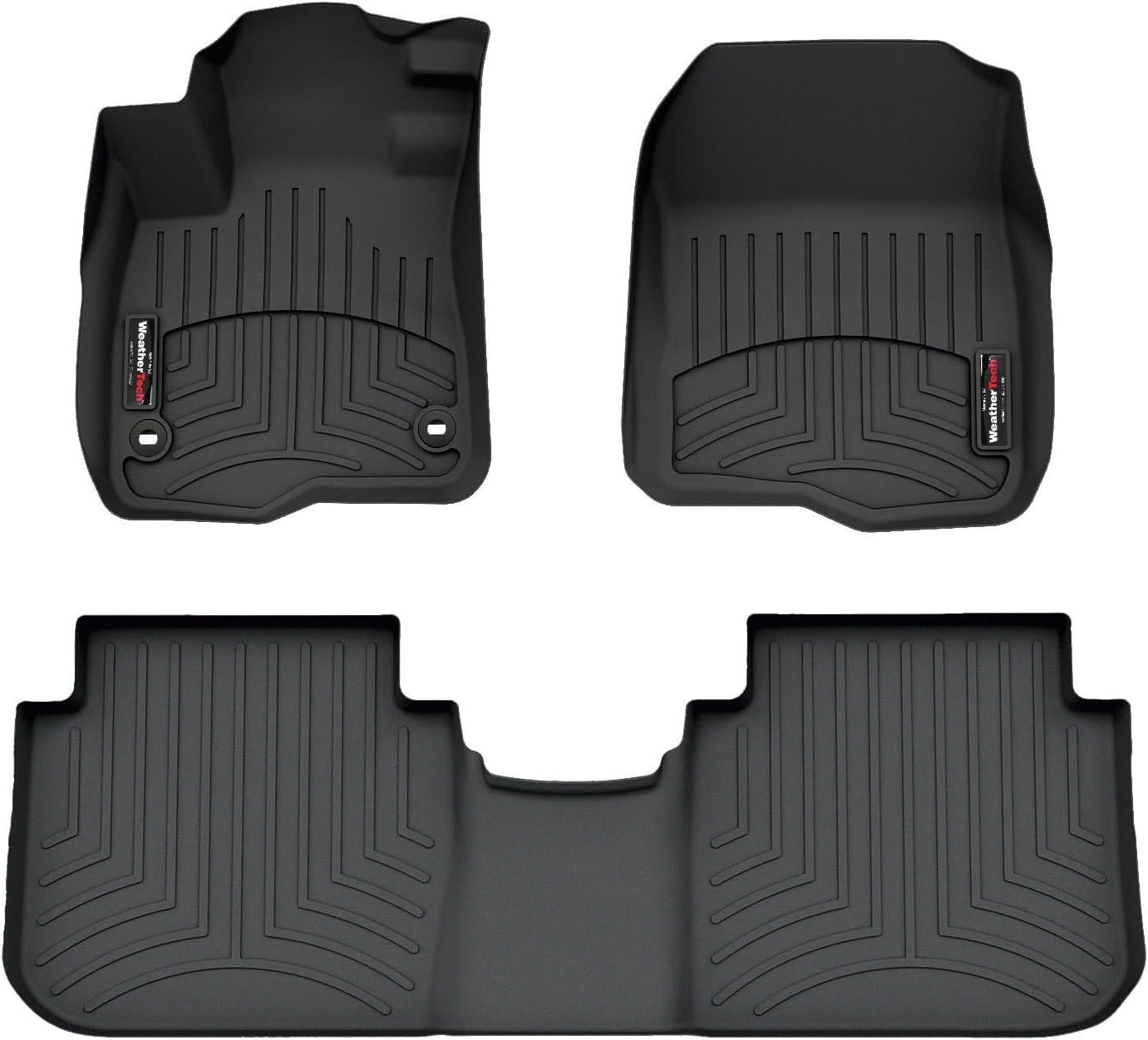 WeatherTech Custom Fit FloorLiners for Honda CR-V, CR-V Hybrid, 1st & 2nd Row (441780-1-2), Black