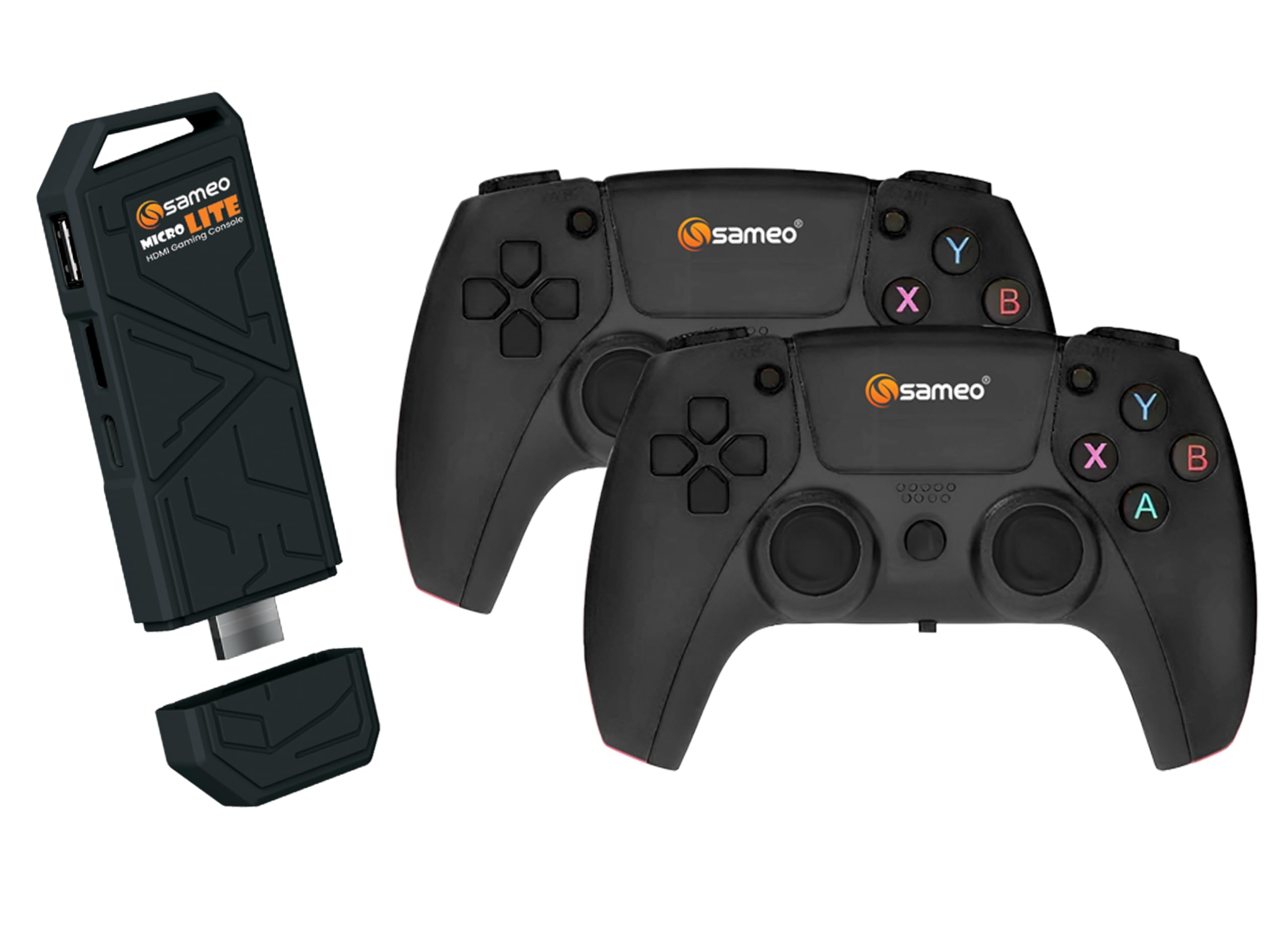 Sameo Micro Lite HDMI Gaming Console Game Stick Built in 10000 Retro Video Games Dual Player 4K Ultra HD Wireless TV Game Stick for Kids-Black(New)-image-44
