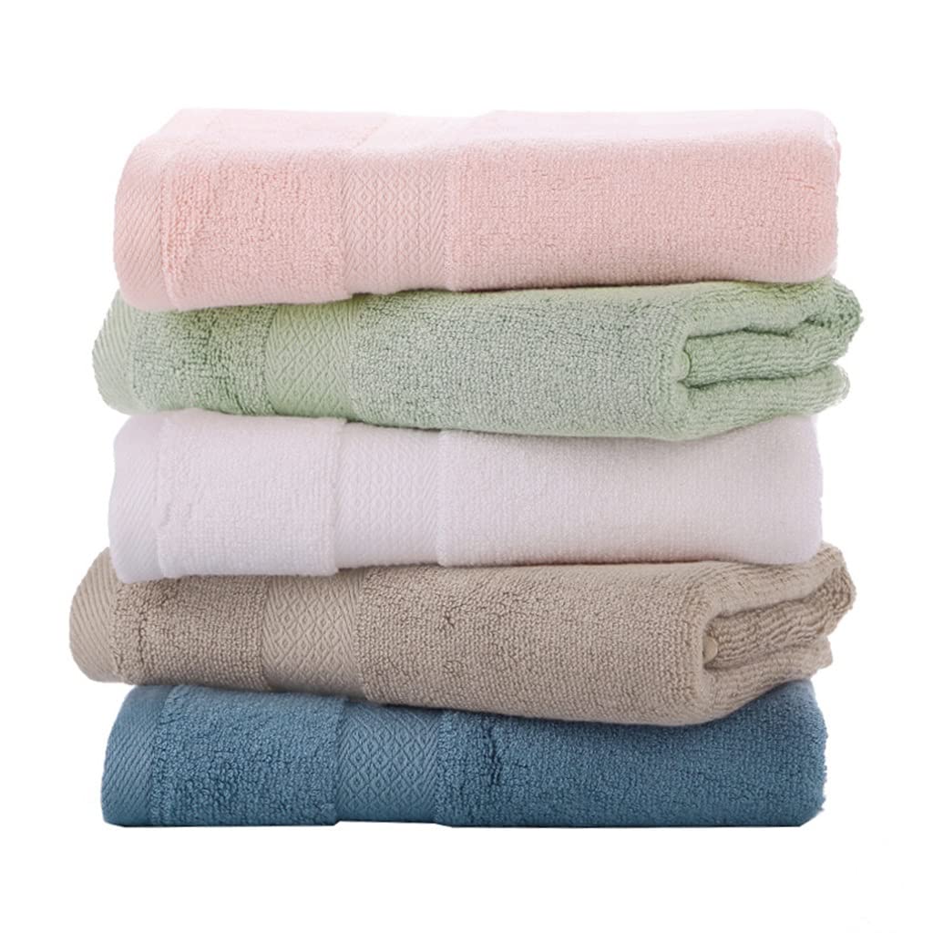 Serviette de bain en fibre douce lot de 5 pièces multicolores pour toute la famille