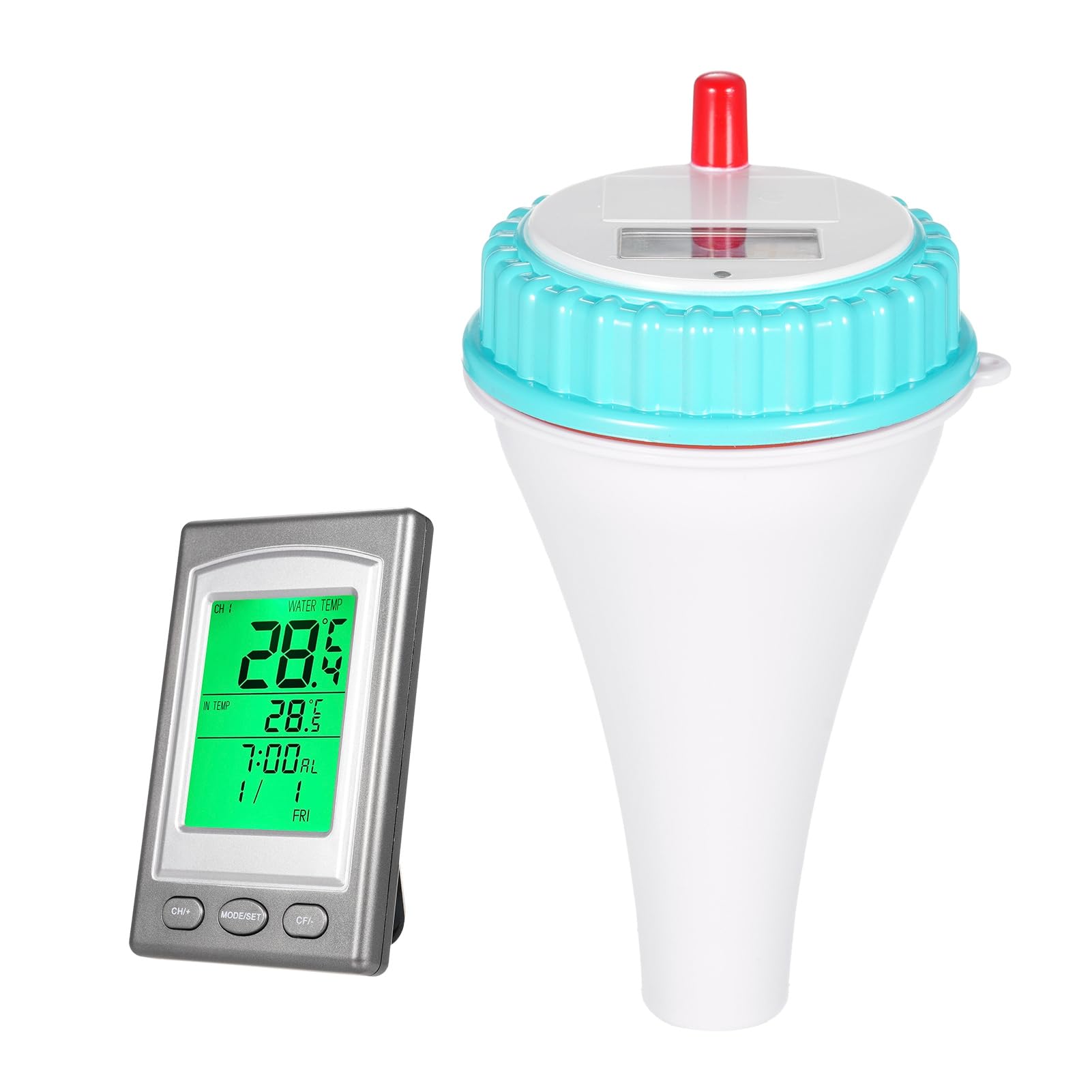 Domary Termometro Digitale Wireless per Piscina Termometro Galleggiante per