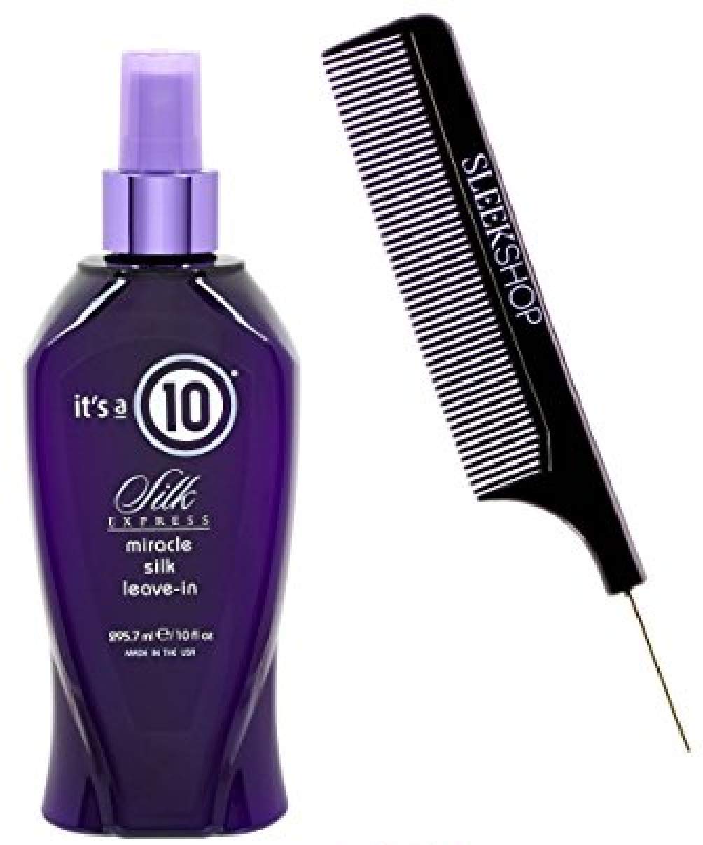 It's a 10 Ten SILK EXPRESS Miracle Leave-In Product Spray Conditioner (with Sleek Steel Pin Tail Comb) (Silk Express - 10 oz large size)