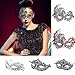 Coxeer Masquerade Mask for Women Metal Mask Shiny Rhinestone Venetian Party Prom Ball Mask for Halloween Mardi Gras