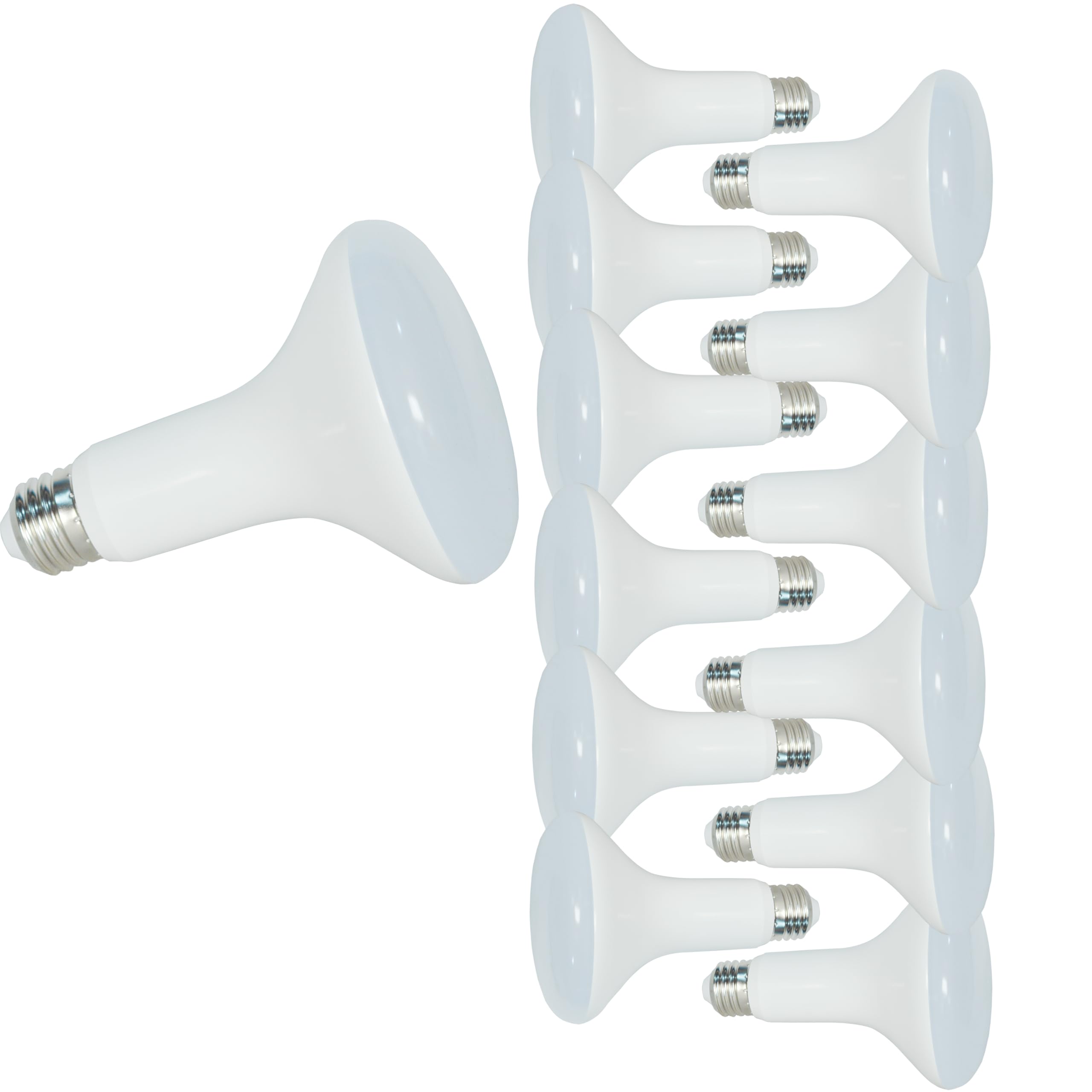 yayutelight 12-Pack BR30 LED Bulb, 100W Equivalent, 15W 6500K Daylight White, Dimmable, 1350 Lumens, LED Flood Light Bulbs, E27 Base, for Interior Home Recessed Can Light Bulbs