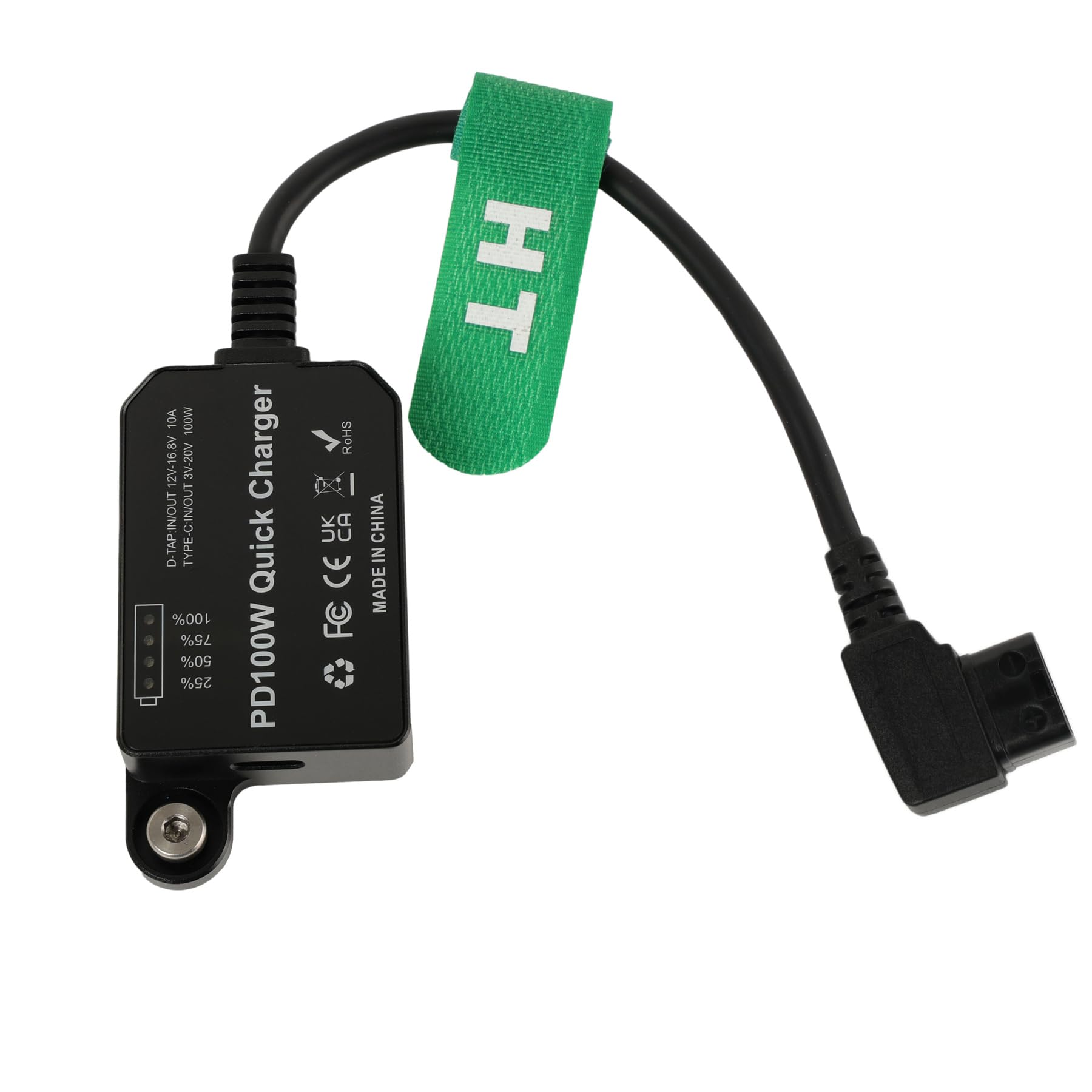 HangTon Zasilacz D-Tap na USB-C, PD 100 W 5/9/12/20 V do aparatu Canon Sony LUMIX, silnika ostrości, laptopa do telefonu, akumulatora V-Mount, dwukierunkowy