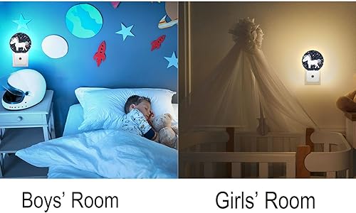 Miniatura 5 de Axayaz Unicornio enchufable luz nocturna de dibujos animados animales cuerno flores hojas auto lámpara LED ahorro de energía luces redondas para