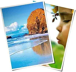 Papel Fotográfico 10x15 cm 265g Glossy Branco Brilhante Resistente à Água / 60 folhas