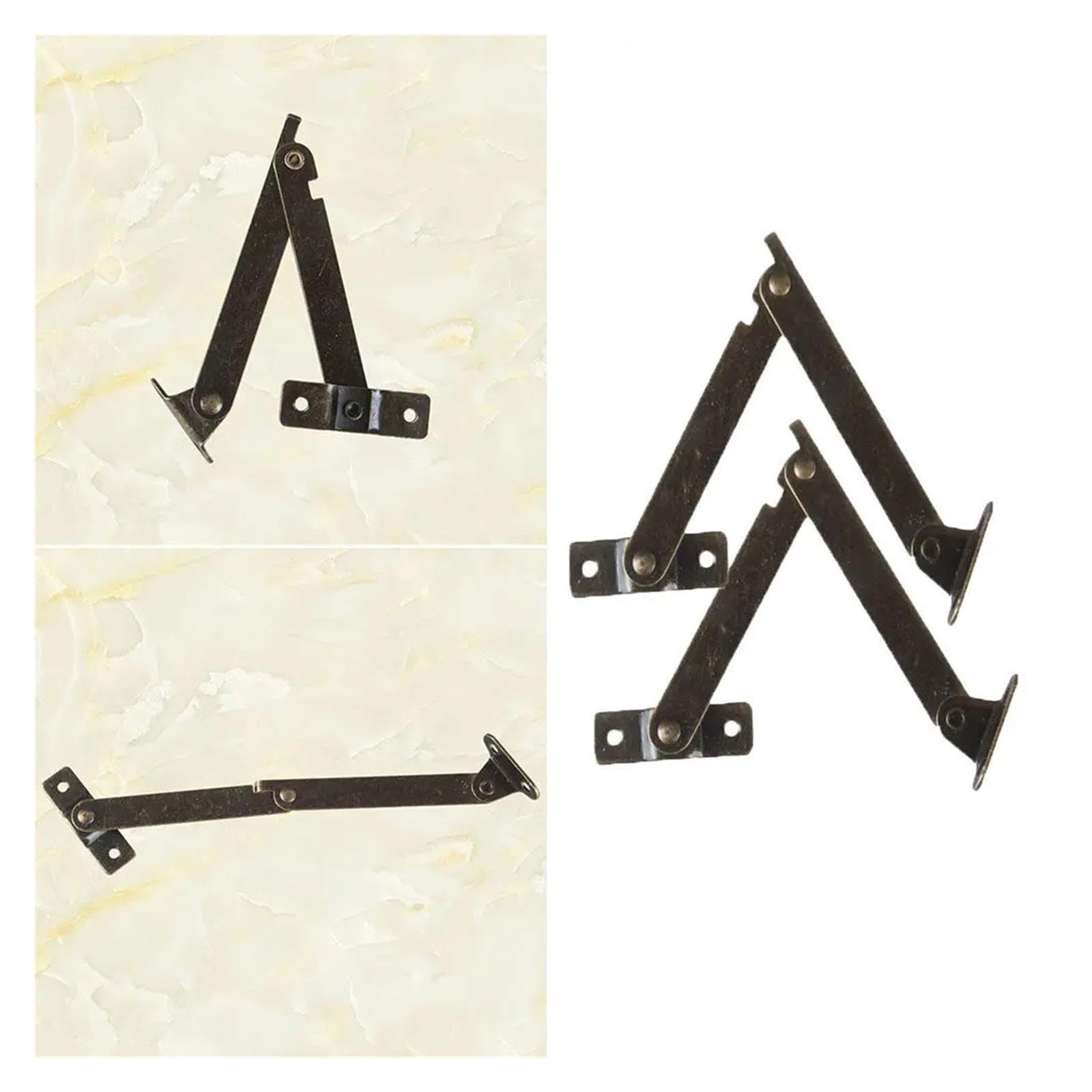 Charnière de porte réversible à fermeture automati Support D'angle De Charnière Robuste, 2 Pièces