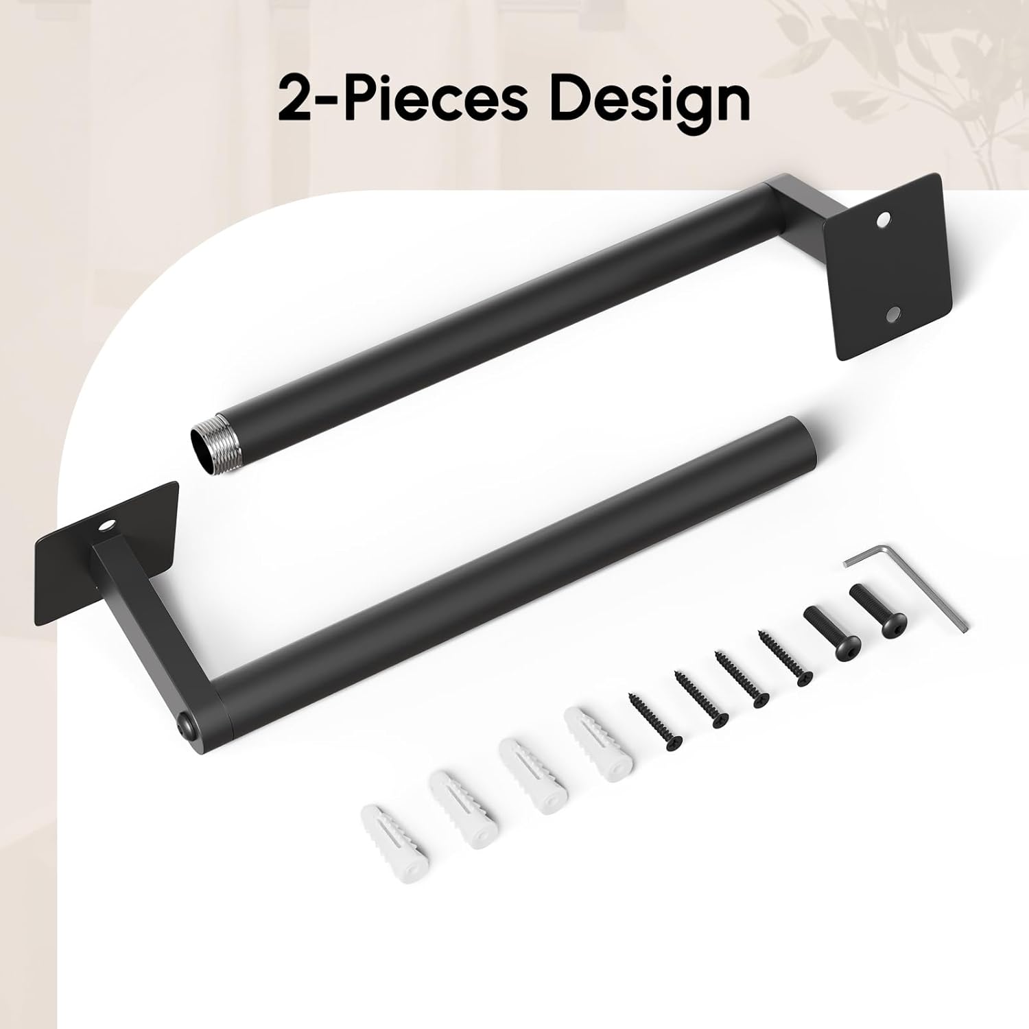 USHOWER Matte Black Towel Bar, 18 Inch Towel Racks for Bathroom Wall Mounted, Heavy Duty Stainless Steel Towel Holder, Easy Installation (Total Length 20 Inch) - Image 9