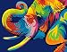 YEESAM ART New Paint by Number Kits for Adults Kids - Colorful Elephants 16x20 inch Linen Canvas (Without Frame)