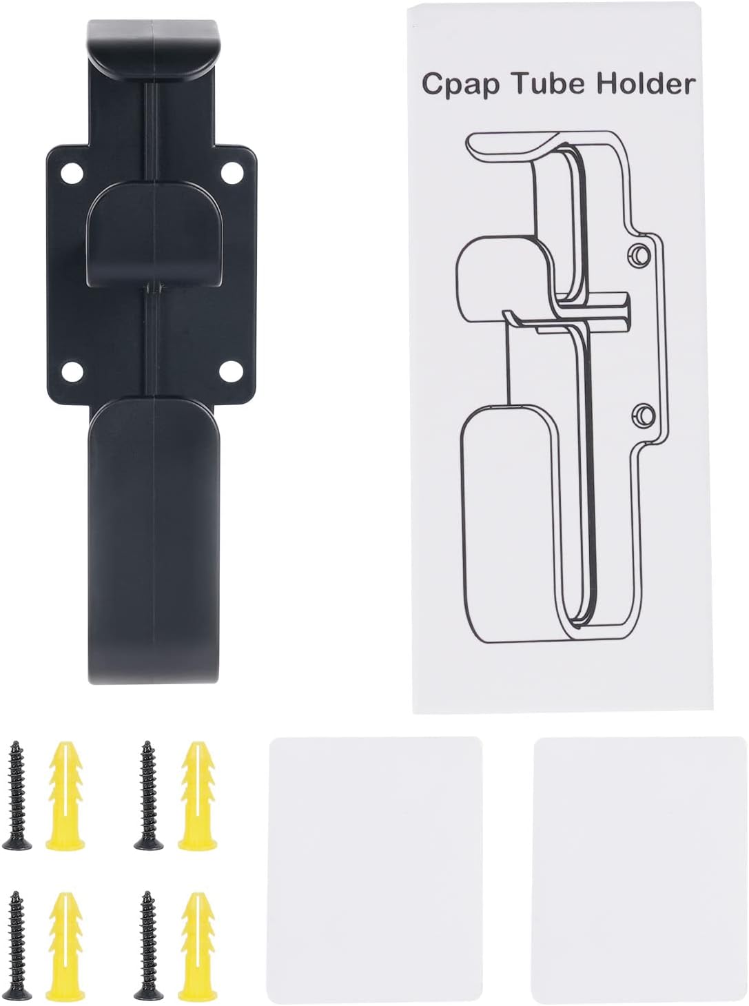 YONGAIJIA CPAP Hose Hanger with Anti-Slip, C-Pap Tube Holder Holds Both CPAP mask and Hose, CPAP Supplies Accessories for Bed, headboard （ Black） : Health & Household