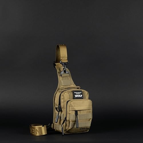 Miniatura 76 de WOLFpak Mini mochila táctica 4L (verde OD) mochila cruzada compacta para gimnasio, viajes y EDC | Bolsa de hombro táctica con múltiples bolsillos -