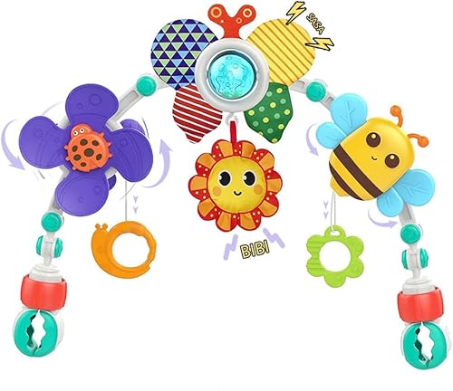 Miniatura 1 de Cochecito de viaje para bebé, juguete móvil para cuna, juguete móvil de actividad desmontable para moisés, asiento de automóvil, juguete de animales