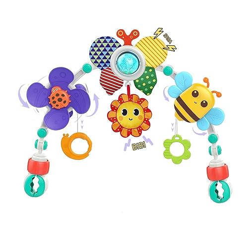 willway Cochecito de viaje para bebé, juguete móvil para cuna, juguete móvil de actividad desmontable para moisés, asiento de automóvil, juguete de