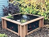 Clear View Garden Aquarium Lotus Gartenteich, quadratisch mit Fenstern