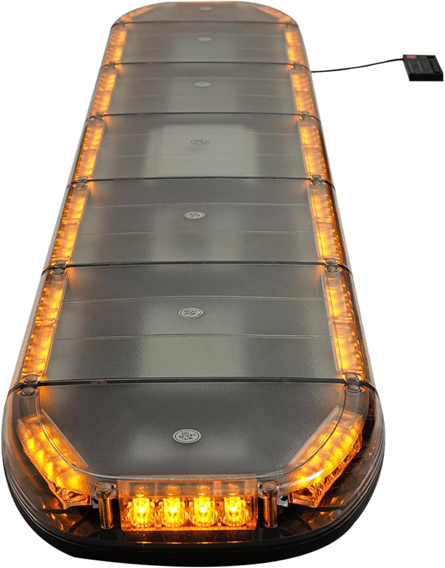 60" 104 LED Strobe Light Bar, Emergency Top Roof Lamp, Amber Yellow Warning Light Bar, for Tow Work Truck Vehicle