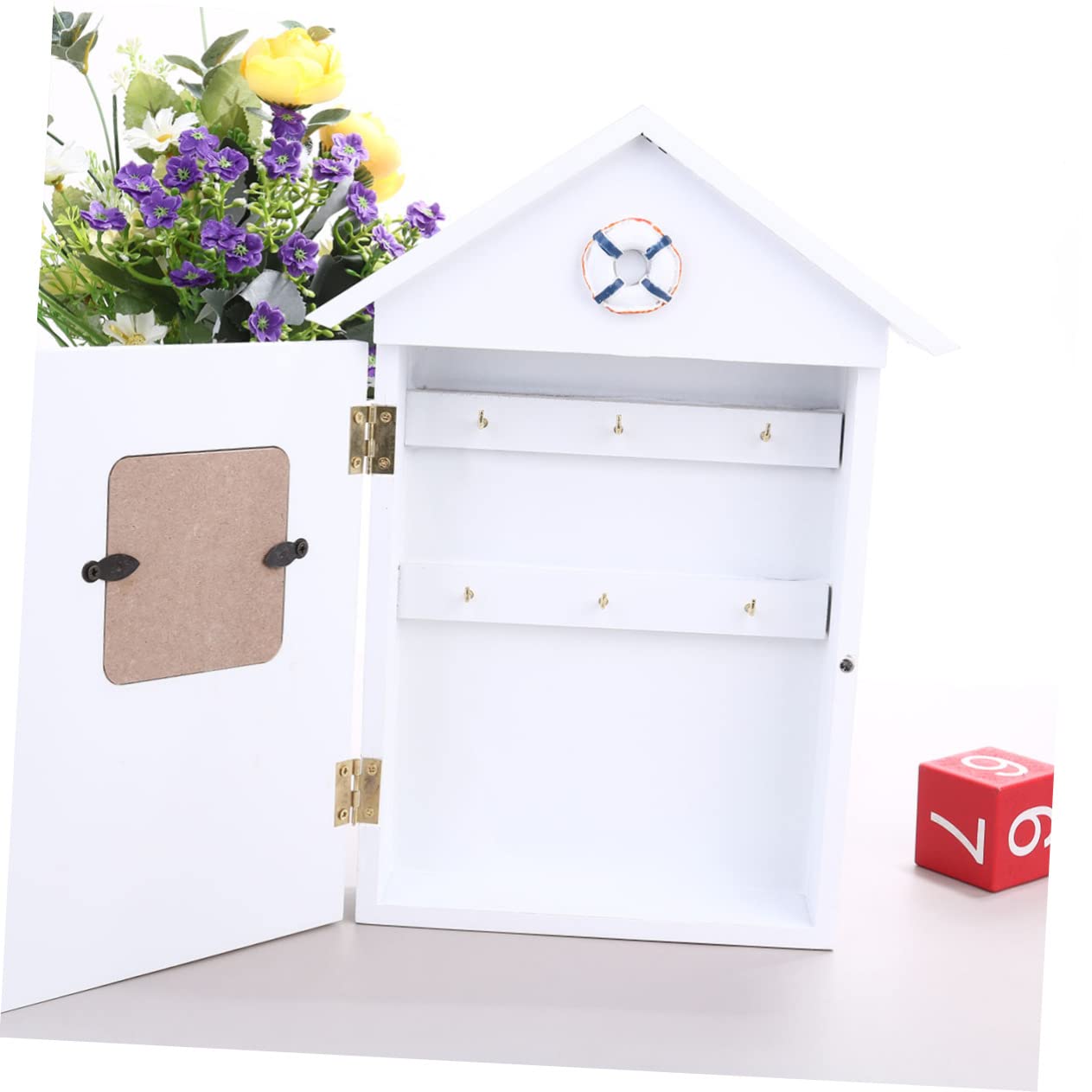 Buy Wooden Key Box Wall Mount Rustic Decorative Key Cabinet Mediterranean Style Key Holder Box Farmhouse Wall Decor Indoor Outdoor At Affordable Prices - Free Shipping, Real Reviews With Photos - View #4