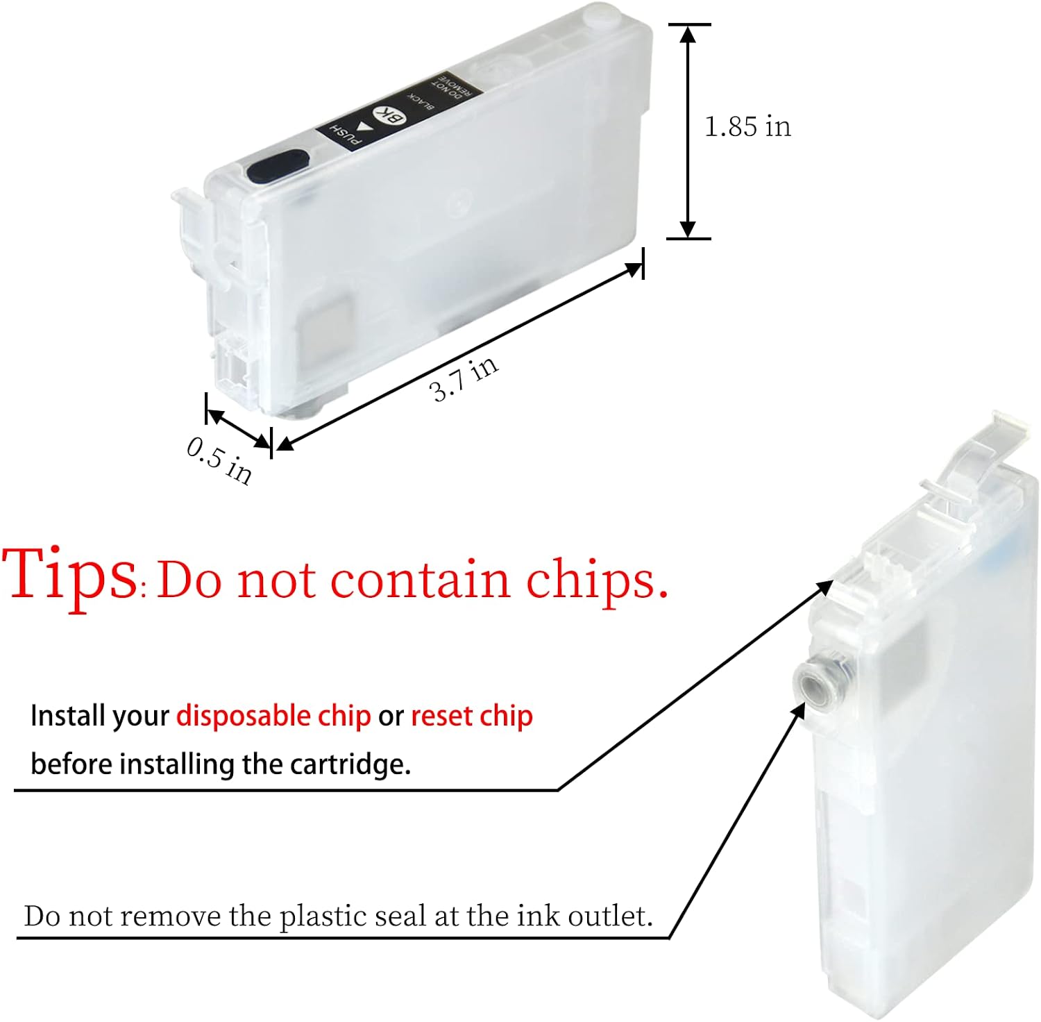 Gooyule No Chip Refillable Ink Cartridges Replacement Sublimation Ink Cartridges Without Chip & Ink for WF-7820 WF-7830 WF-7840 image 5