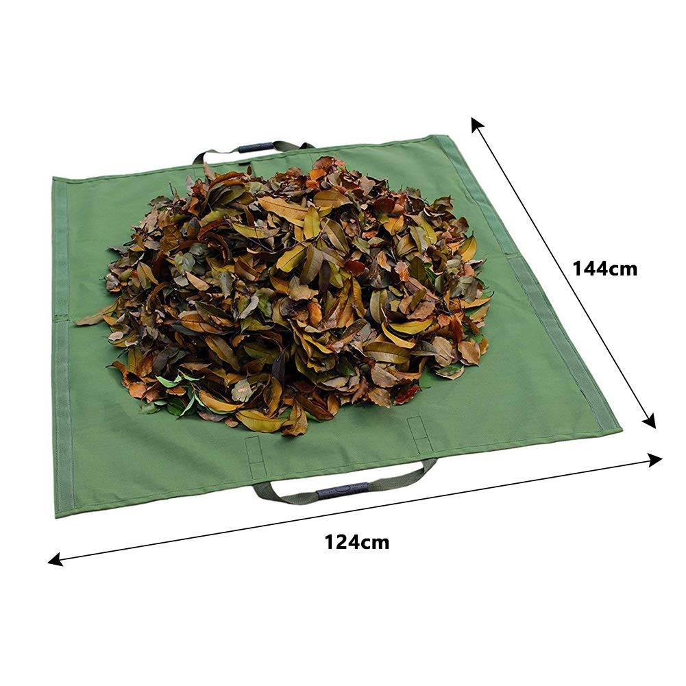 Bolsas de basura de jardín Bolsa de hojas Jardín Césped Recogida yarda Residuos de Lona Contenedor de Lona de Gran Capacidad Bolsa de Basura de Jardinería Tote Heavy Duty