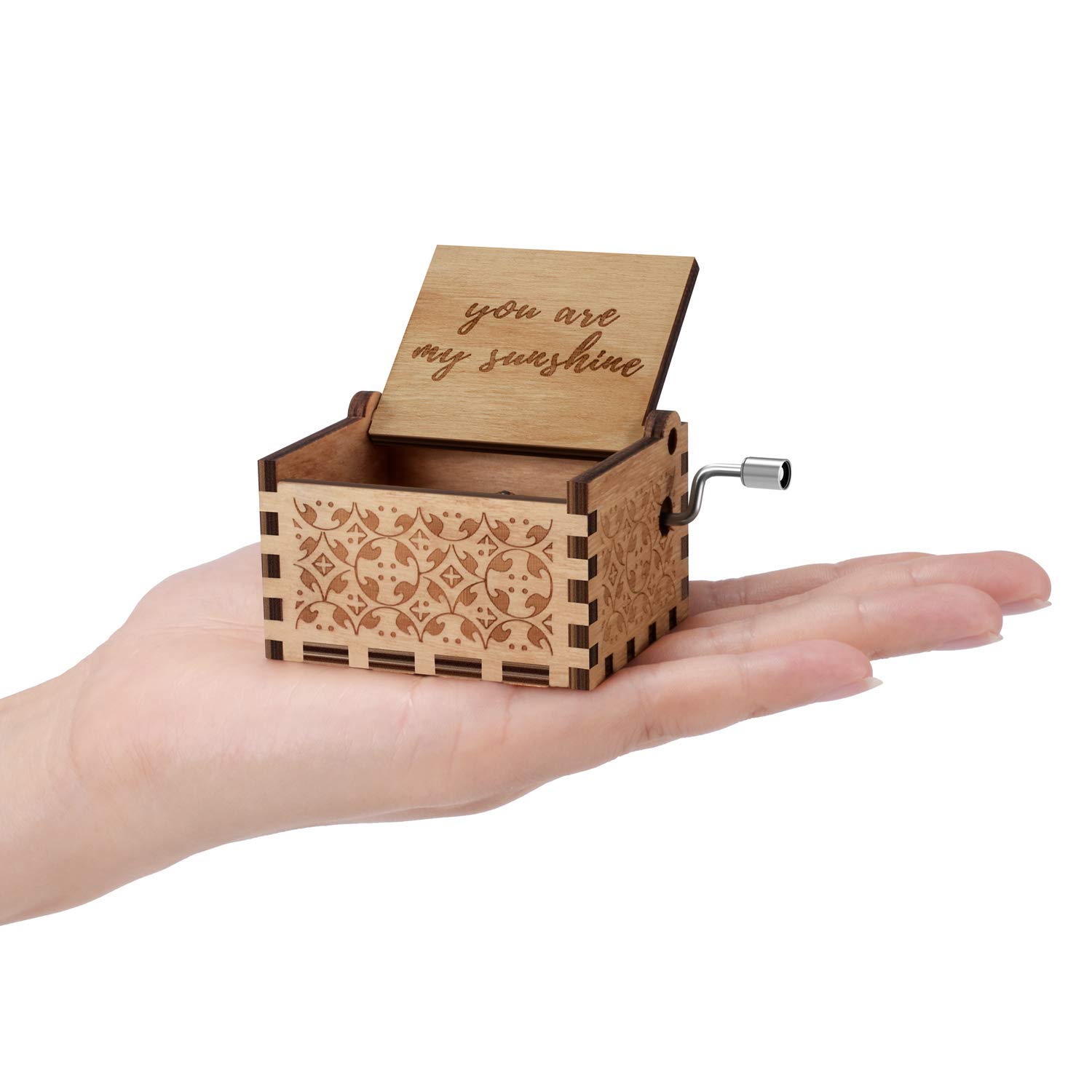 PATPAT® Music Box, Wooden Classic Music Box with Hand Crank Birthday Gifts for Girls Boys Diwali Gifts for Kids Friends Family -You are My Sunshine 4