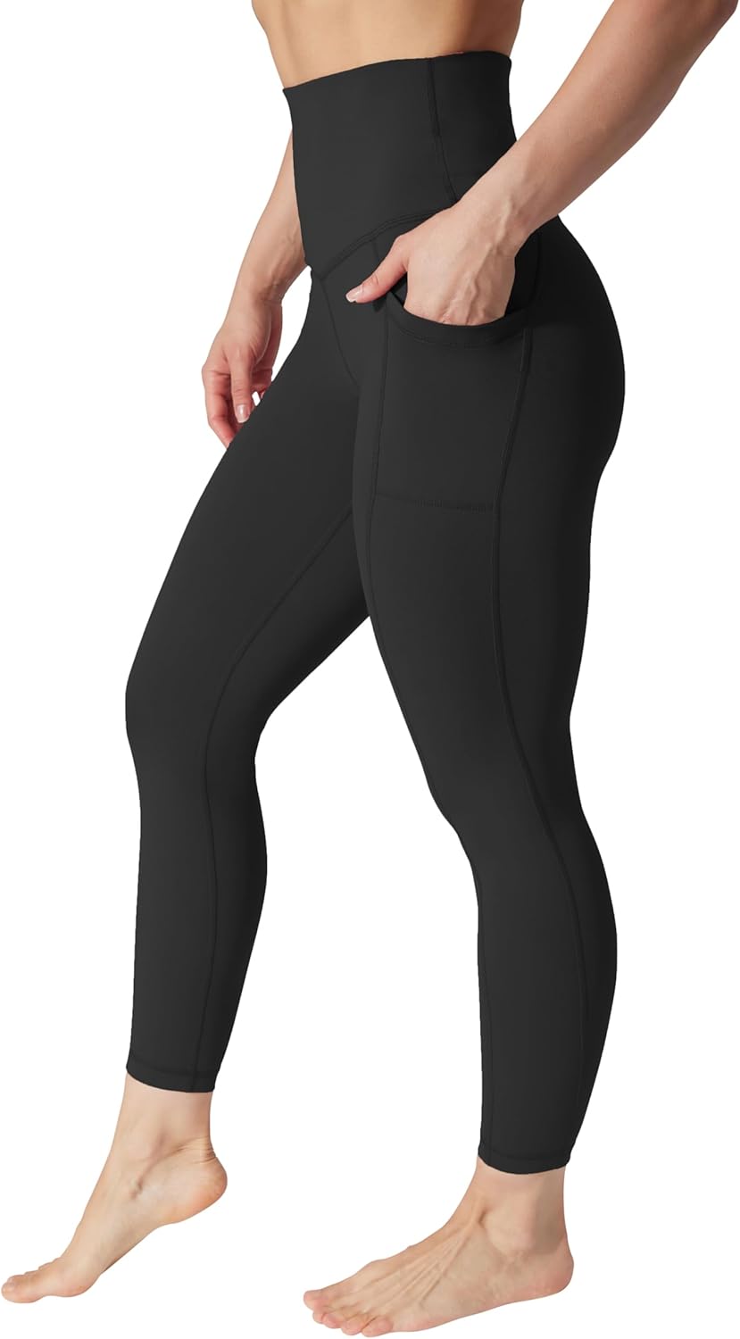 90 Degree By Reflex Squat Proof Elastic Free Super High Waisted Tummy Control Ankle Leggings with Pockets