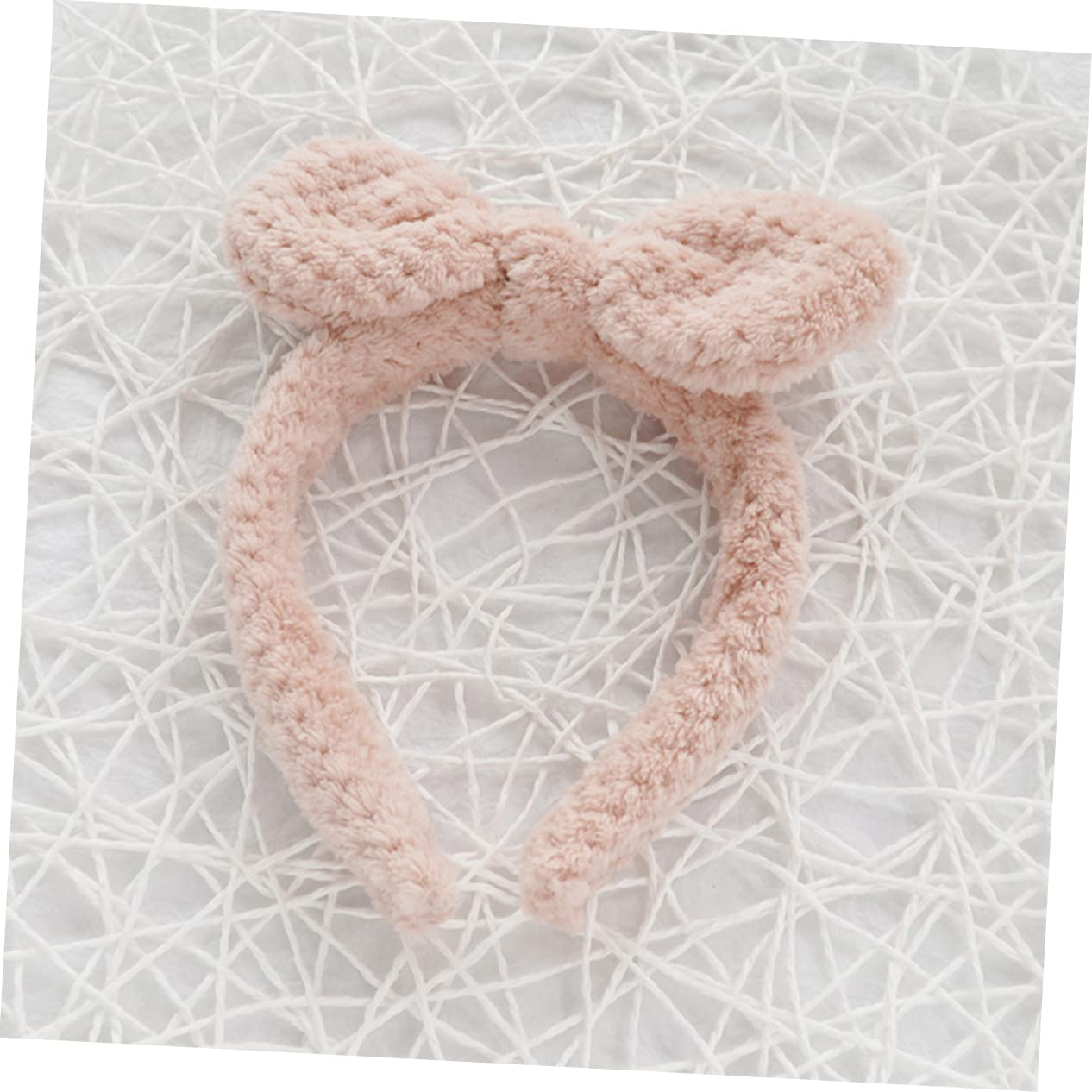 minkissy 12 Piezas Diadema De Felpa Con Orejas Diadema Cosmética De Maquillaje Pañuelos Para Mujeres Banda De Pelo De Felpa Banda Para El Cabello Venda Perder Rostro Tela