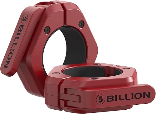 Miniatura 8 de Abrazaderas olímpicas de barra de 2 pulgadas (par) collares de barra para levantamiento de pesas seguro, clips de peso de liberación rápida