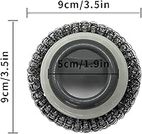 Vista 5 de 2 cepillos de acero inoxidable con asa, limpiador multiusos de hierro fundido para ollas, parrillas, hornos y otros trabajos de limpieza resistentes