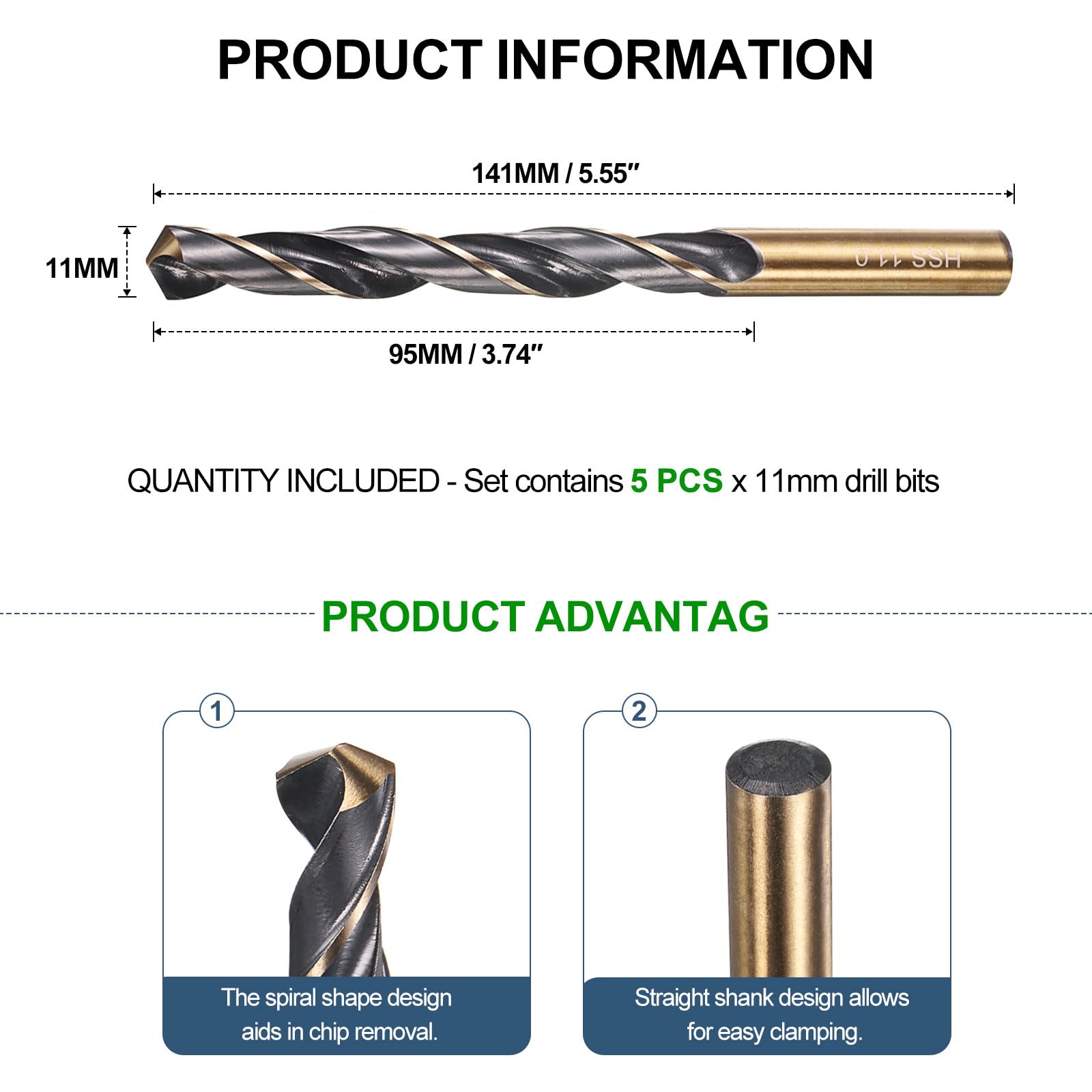 METALLIXITY Drill Bit (11mm) 5Pcs - Image 2