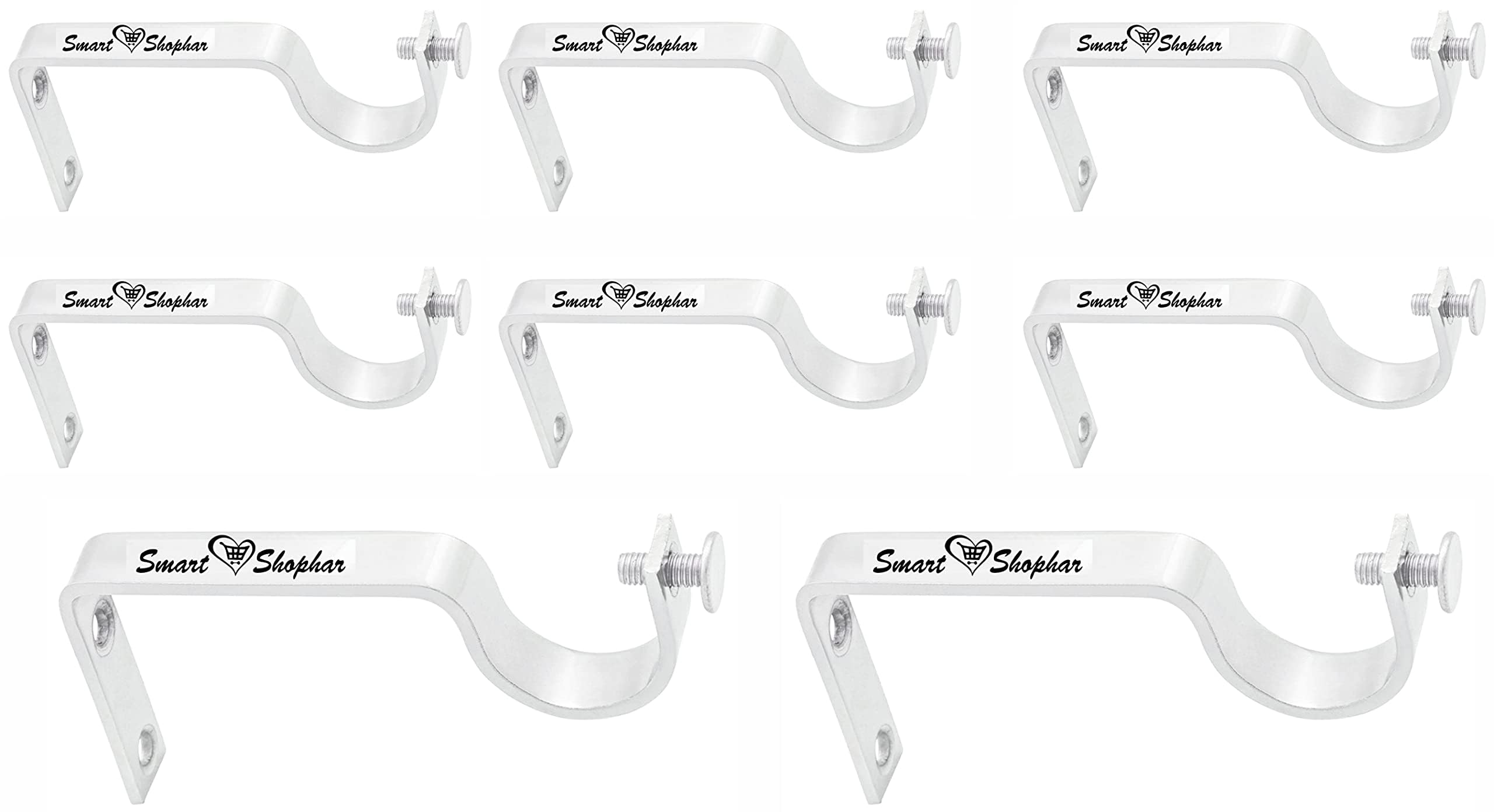 Stainless Steel Curtain Brackets - Pack of 10 -9 Stainless Steel Curtain Brackets - Pack of 10 -9