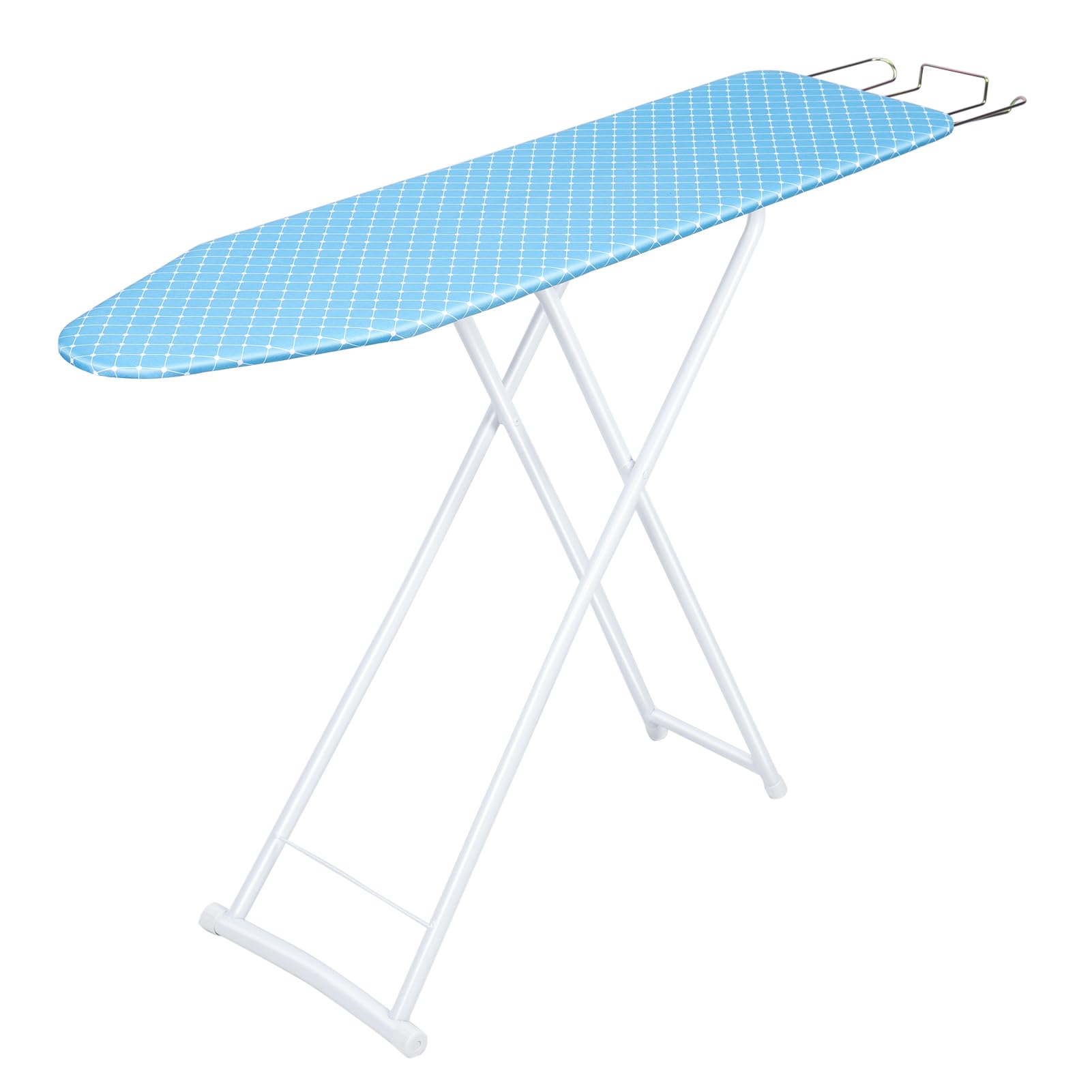 42 inch Ironing Board, Iron Board with Stainless Steels Iron Rest,Ironing Table Height Adjustable,Collapsible, Space Savier Ironing Table (Blue A)
