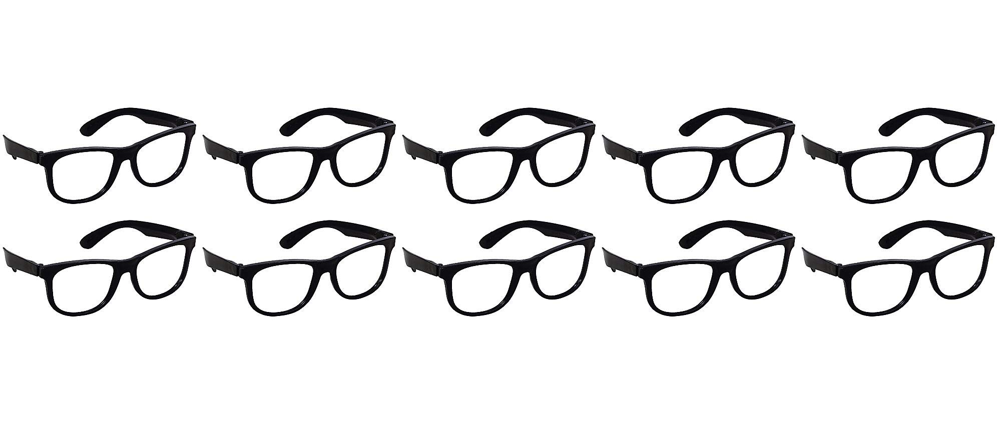 Amscan Groovy 60's Party różne kolory okulary przeciwsłoneczne z lat 60. (10 szt.), wielokolorowe, 13 x 6,4