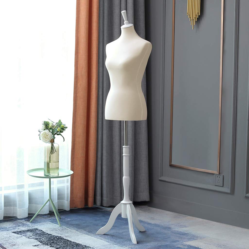 Loywe Schneiderpuppe Schaum Weiblich Damenbüste Schneiderbüste kleiderpuppe Nähen Gr.36/38 | 1018 (Beige)