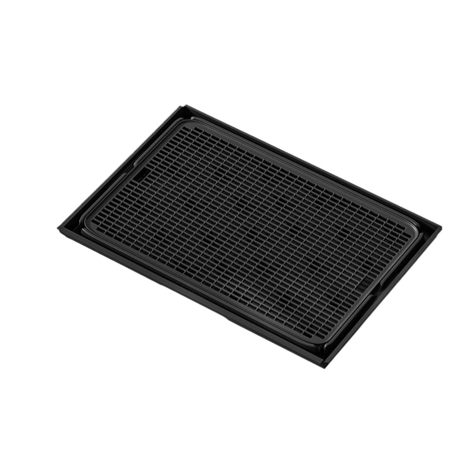 DGJMYSLD Lightweight Kitty Litter Mat, Waterproof Non-Slip Litter Trapping Mat for Litter Boxes(Black)