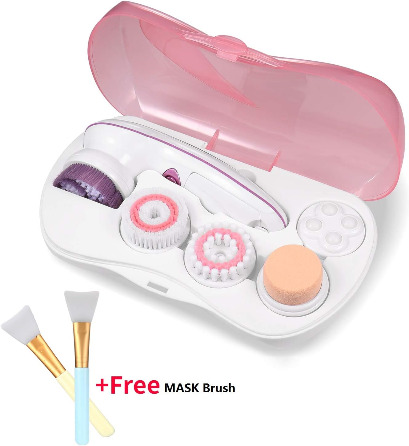 059 Ultimate Skin Spa Facial Cleansing Brush, Bombshell (Pink)