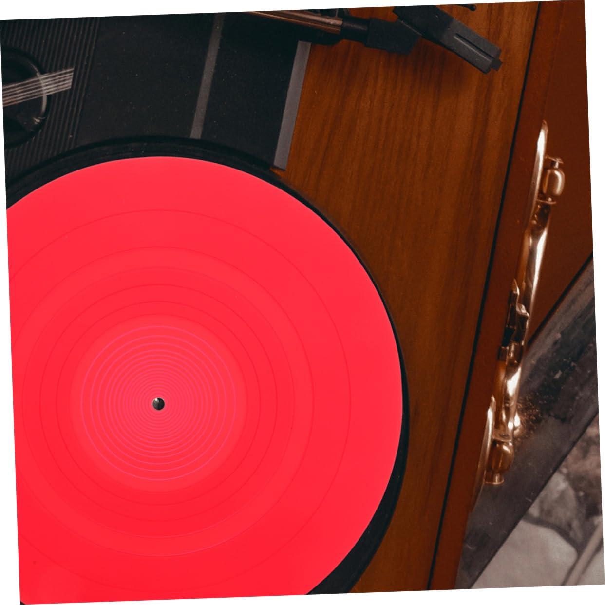 TOYANDONA 2 Stück Runde Silikon Vinylmatten als Antistatische Plattenteller Unterlage für Plattenspieler Schutz und Stabilität für Schallplatten und Tonabnehmer