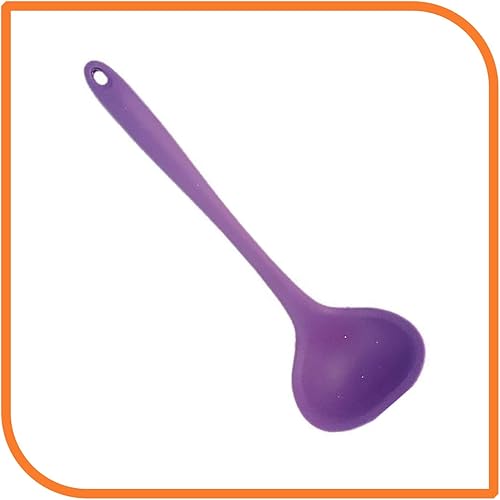 Cucharón de silicona púrpura de 8 pulgadas de MyXOHome