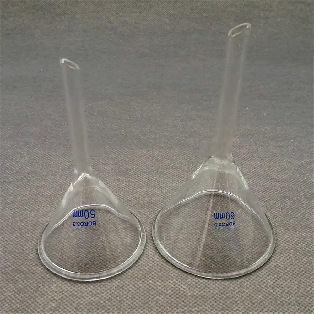 Équipements et fournitures de laboratoire Entonnoir triangulaire en verre de laboratoire, diamètre 40 mm à 150, cône épais