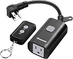 DEWENWILS Outdoor Remote Control Outlet, 15A Wireless Remote Control Switch, 100FT Control Range & 14AWG SJTW Power Cord, Weatherproof for Outdoor Appliances, 1 Remote Control+1 Outlet