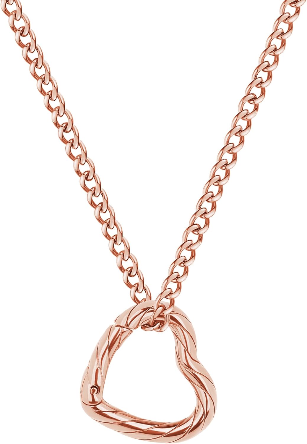 GAVU Stainless Steel Ring Holder Necklace for Women, Women’s Heart Pendant Ring Keeper Necklace 16"/18"/20"