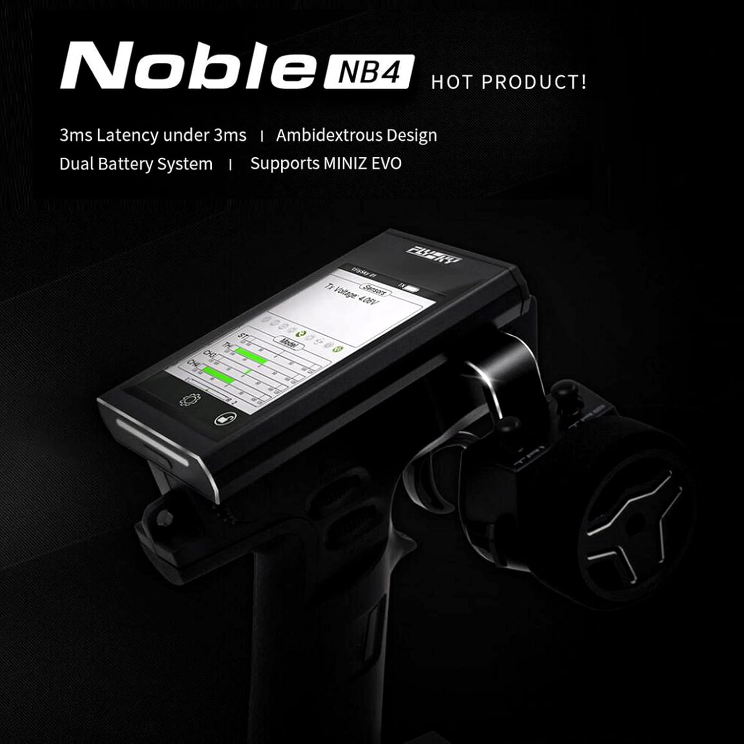 New Deal GoolRC Flysky Noble NB4 PRO Remote Controller, 2.4GHz 18CH AFHDS 3 Radio Transmitter with 3.5 Inch TFT Touching Screen and FGr4B+FGr8B Receiver for RC Car Boat