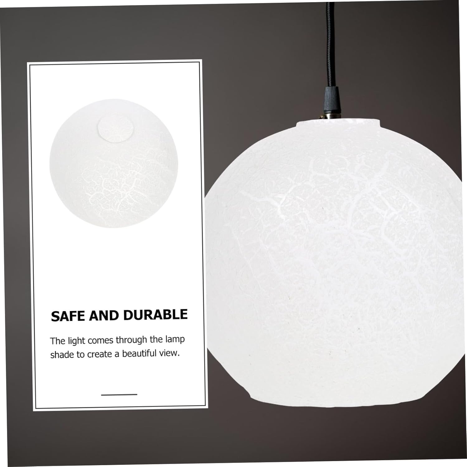 Small Cracked Texture Glass Pendant Lamp Shade Indoor Lighting Fixture for Ceiling Fans and Wall Sconces Durable Replacement Cover for Use