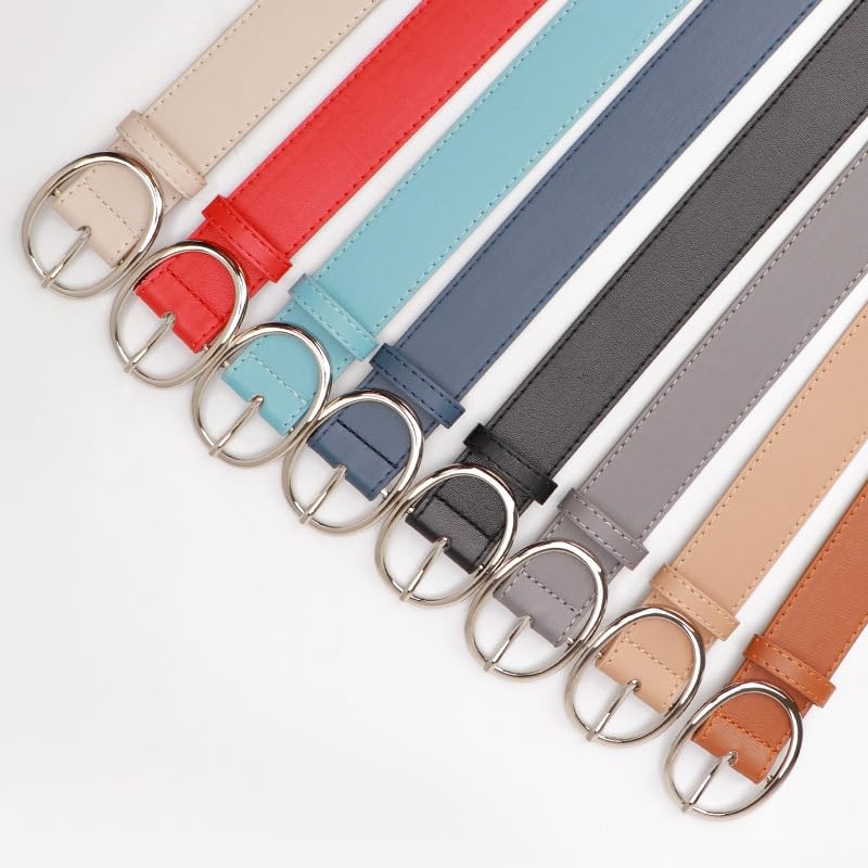 Women Casual Pin Buckle Belts Fashion Vintage Belt Summer Dress Jeans Coat Thin PU Leather Waist Strap2