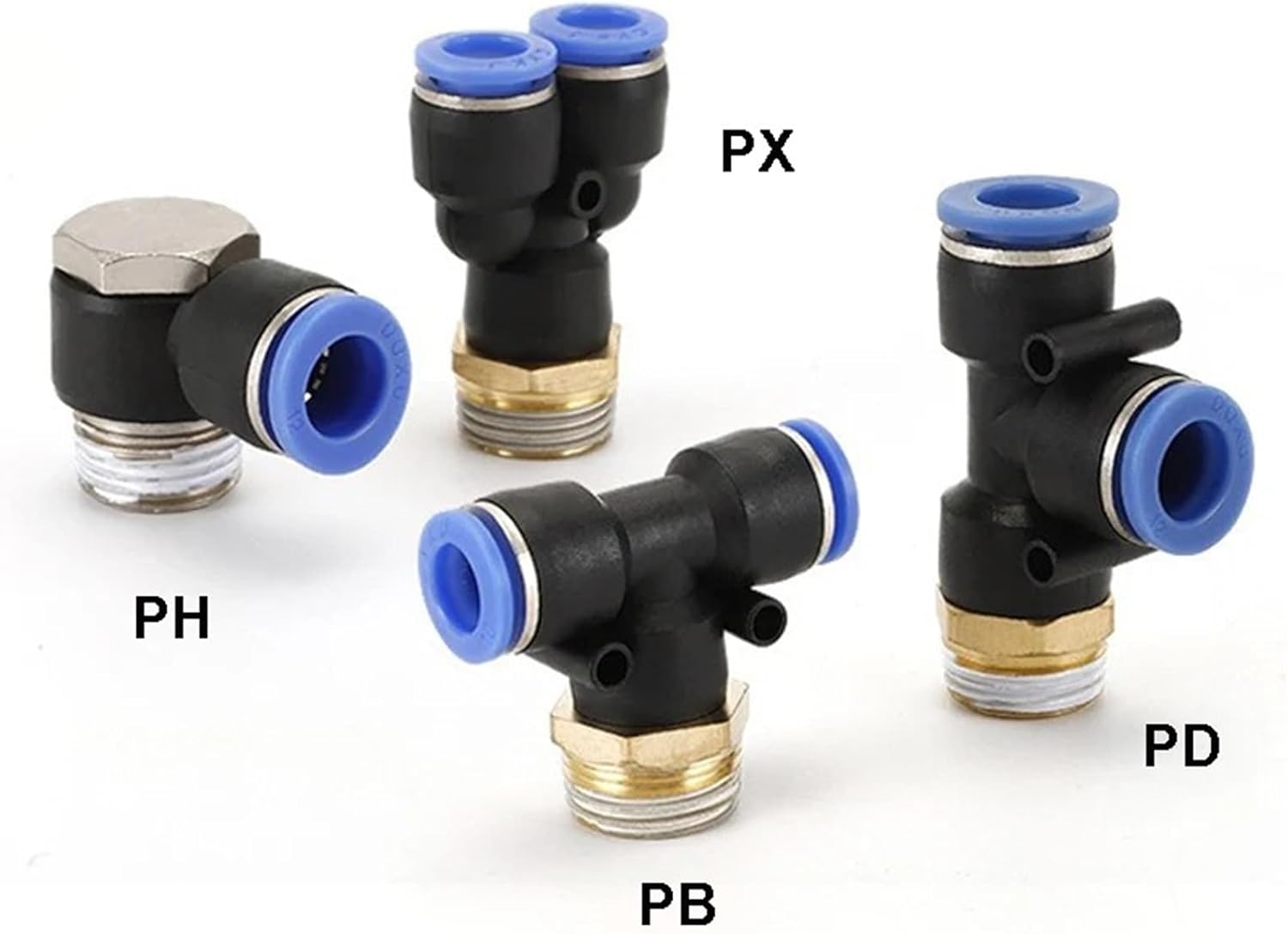 Pneumatic Connector 4-12mm Fitting Male Thread 1/8 1/4 3/8 1/2 Air Fittings Quick Push 1Pcs(6-M5,PX)