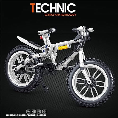 Miniatura 2 de Bloques de construcción de bicicleta, juego de construcción de modelo de bicicleta de montaña, escala 16, kit de construcción de bicicleta de alta