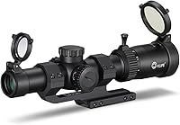 Vista 9 de CVLIFE EagleFeather LPVO Rifle Scope con montaje en voladizo de 1.181 in, retícula de iluminación roja y verde de 5 niveles, segundo plano focal