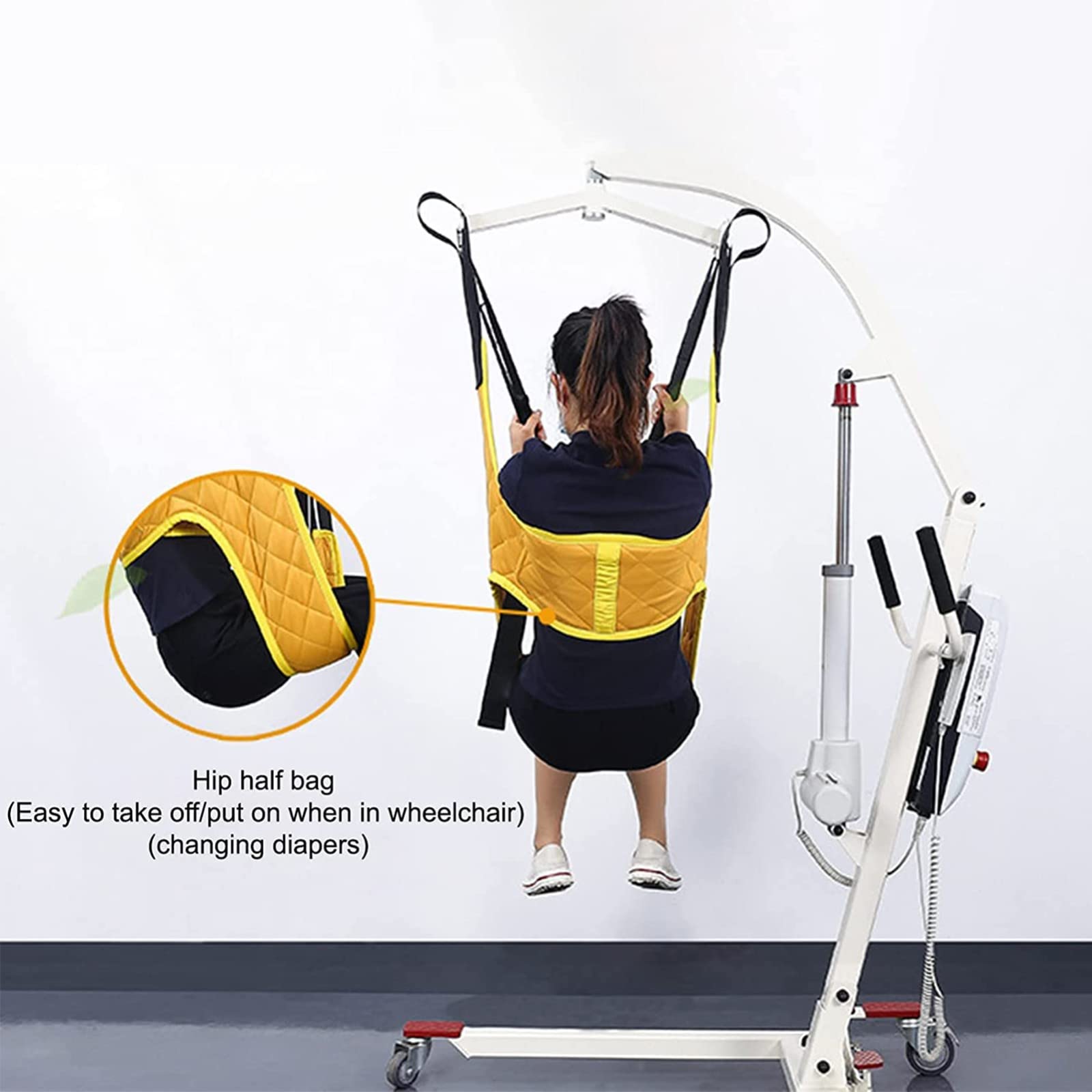 Arnés de Elevación Paciente de Cuerpo Completo,Eslinga De Transferencia Paciente,Paciente Honda Levantador Grúa Arnés para Traslados,Eslingas de Ducha para Piernas Divididas Discapacitados